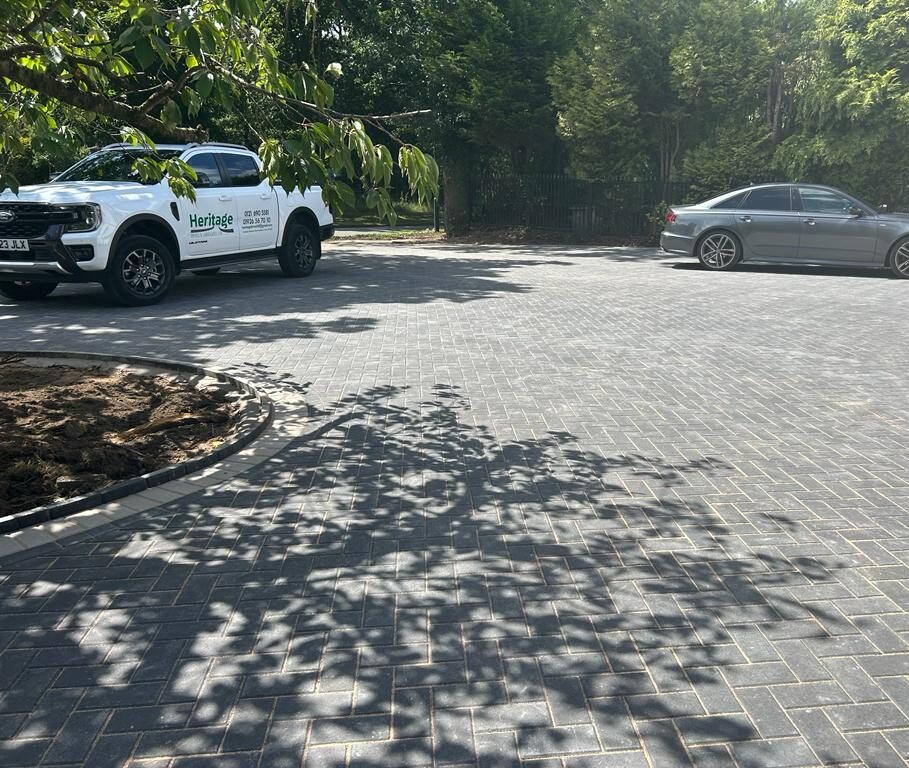 block paved herringbone driveway by driveways company coventry