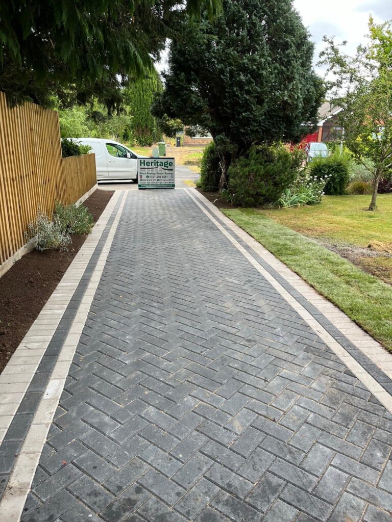 drive way problems fixed with a totally new block paved driveway
