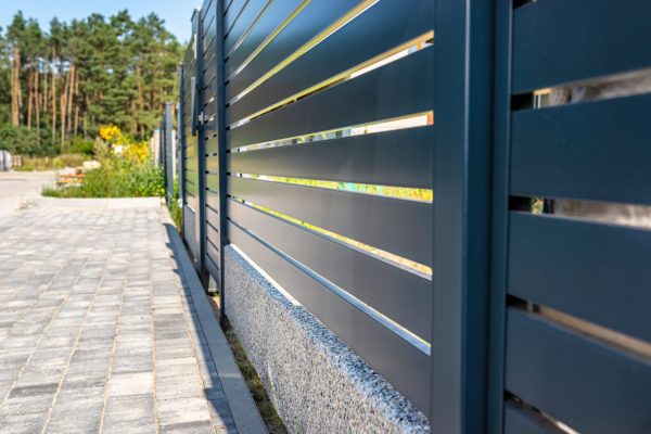 Fencing - Modern fence panels in Anthracite colour - fencing and driveways Solihull